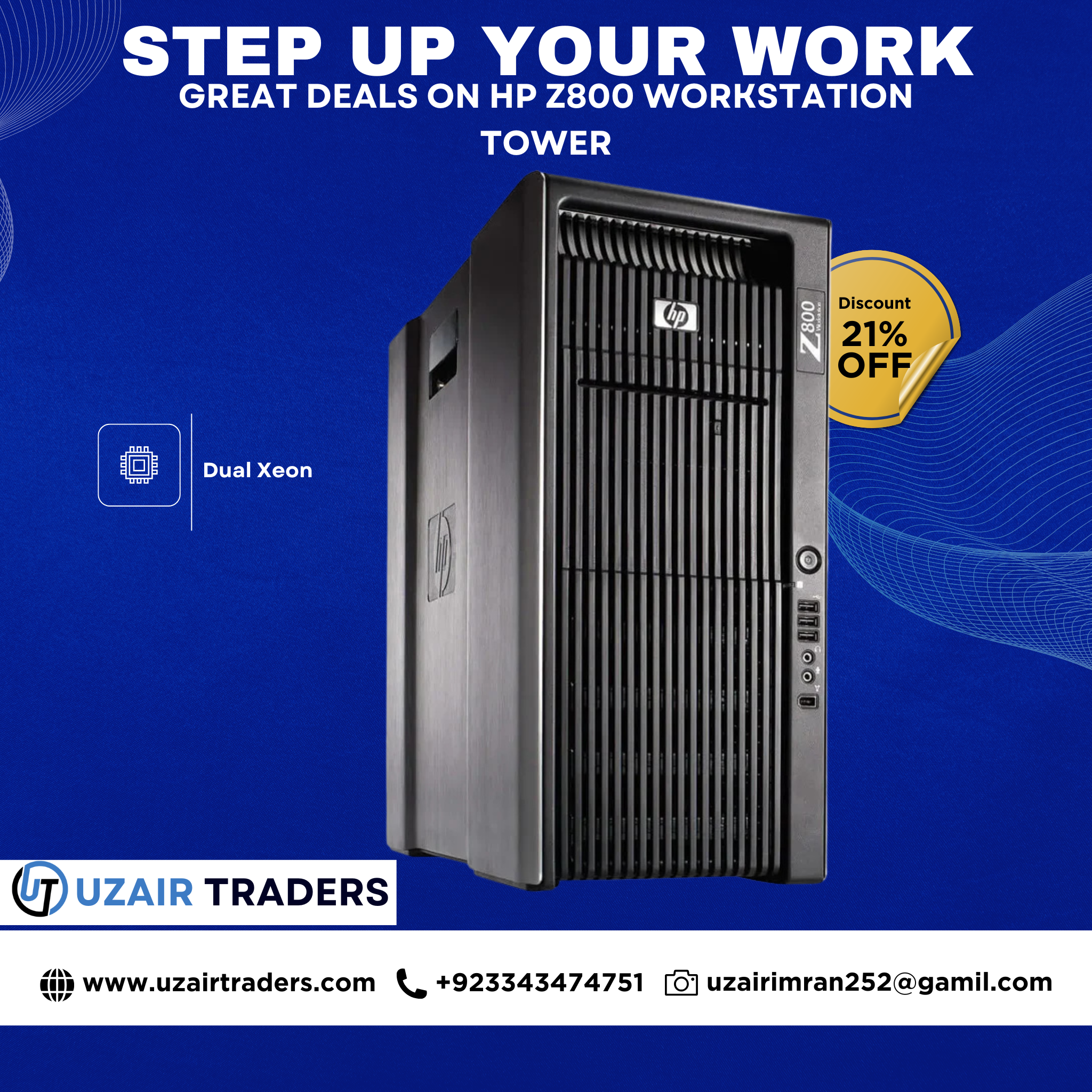 HP Z800 Tower Workstation | Dual Xeon | Heavy-Duty Performance PC HP Z800 Tower Workstation | Dual Xeon | Heavy-Duty Performance PC