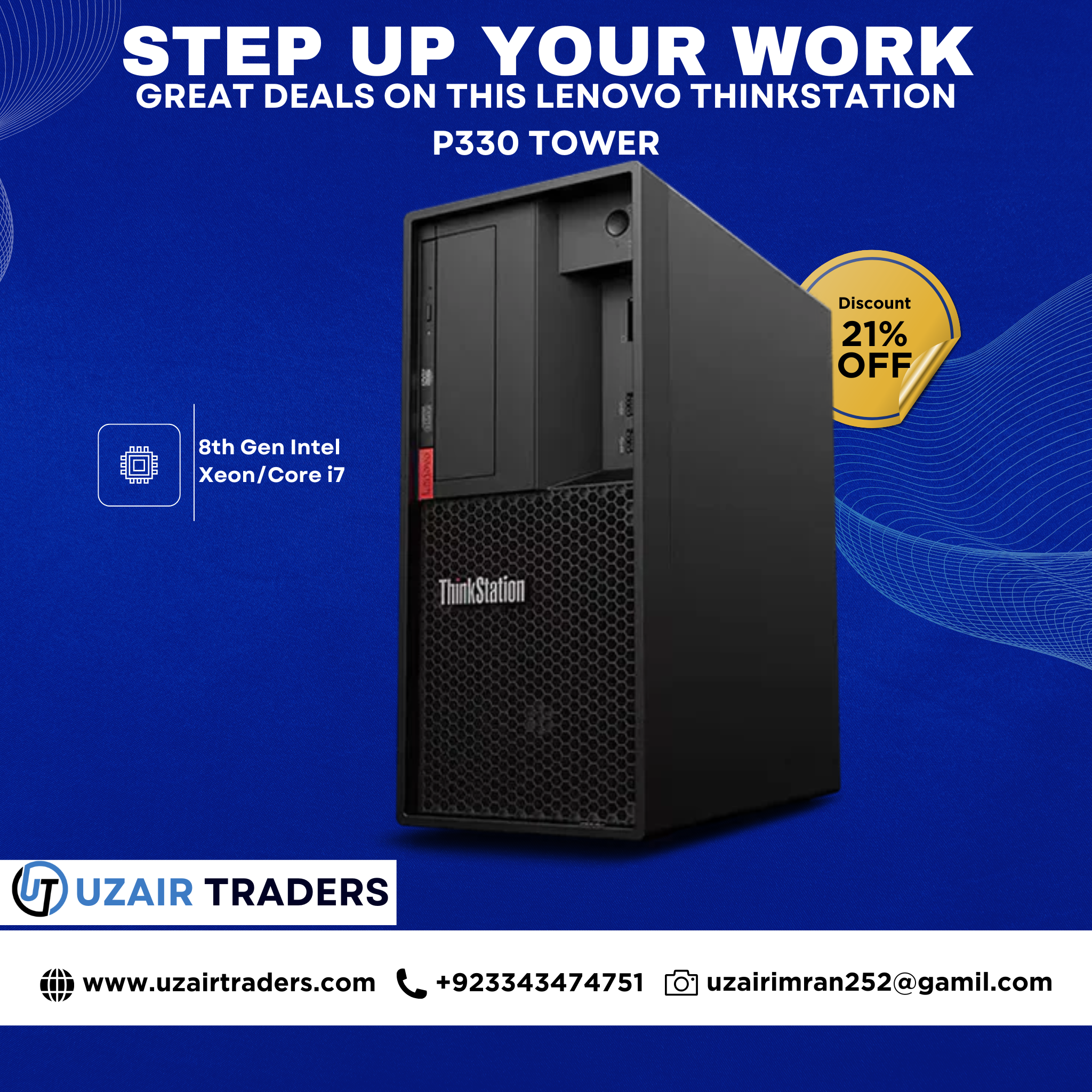Lenovo ThinkStation P330 Tower | 8th Gen Intel Xeon/Core i7 | Professional Workstation