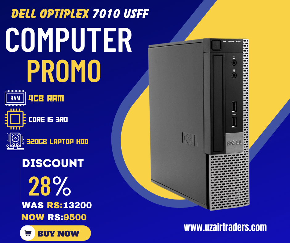 Dell OptiPlex 7010 USFF | Core i5 3rd | 4GB RAM | 320GB Laptop HDD – Best for Call Centers
