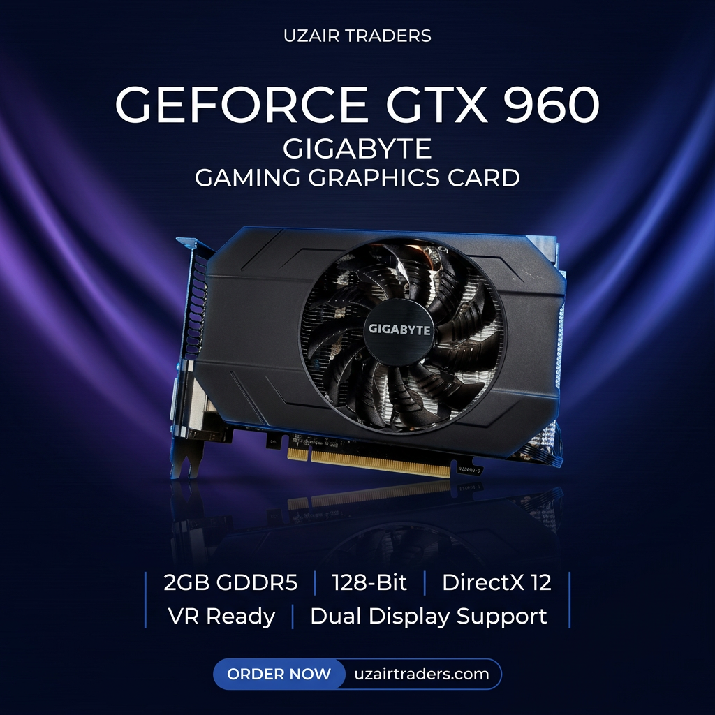 GTX 960 midnight blue gaming poster